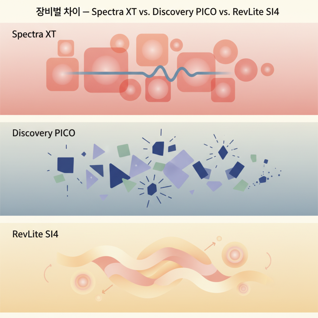피부관리 — 장비별 차이 — Spectra XT vs. Discovery PICO vs. RevLite SI4