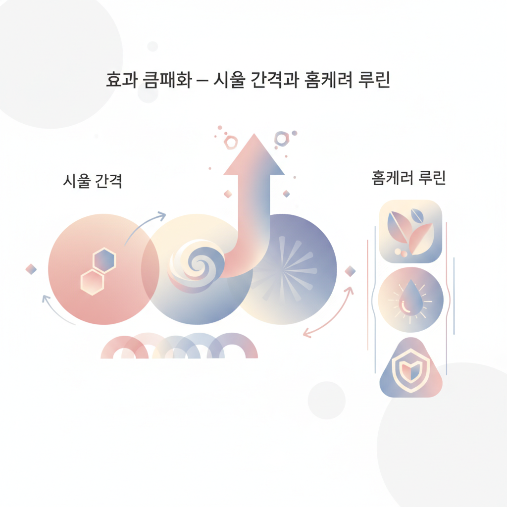 피부관리 — 효과 극대화 — 시술 간격과 홈케어 루틴