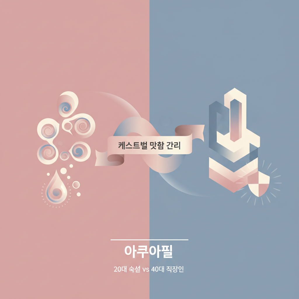 아쿠아필 — 케이스별 맞춤 관리 — 20대 학생 vs 40대 직장인